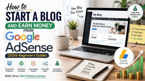 How to Start a Blog and Earn Money From Google AdSense (2026 Beginner’s Guide)